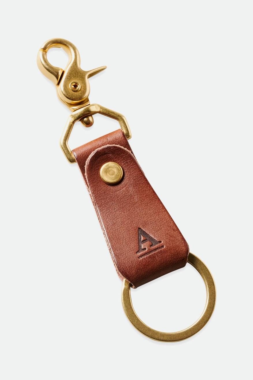 Accesorii Unisex Brixton Artifact Piele Key Clip Maro | GRAWS8534