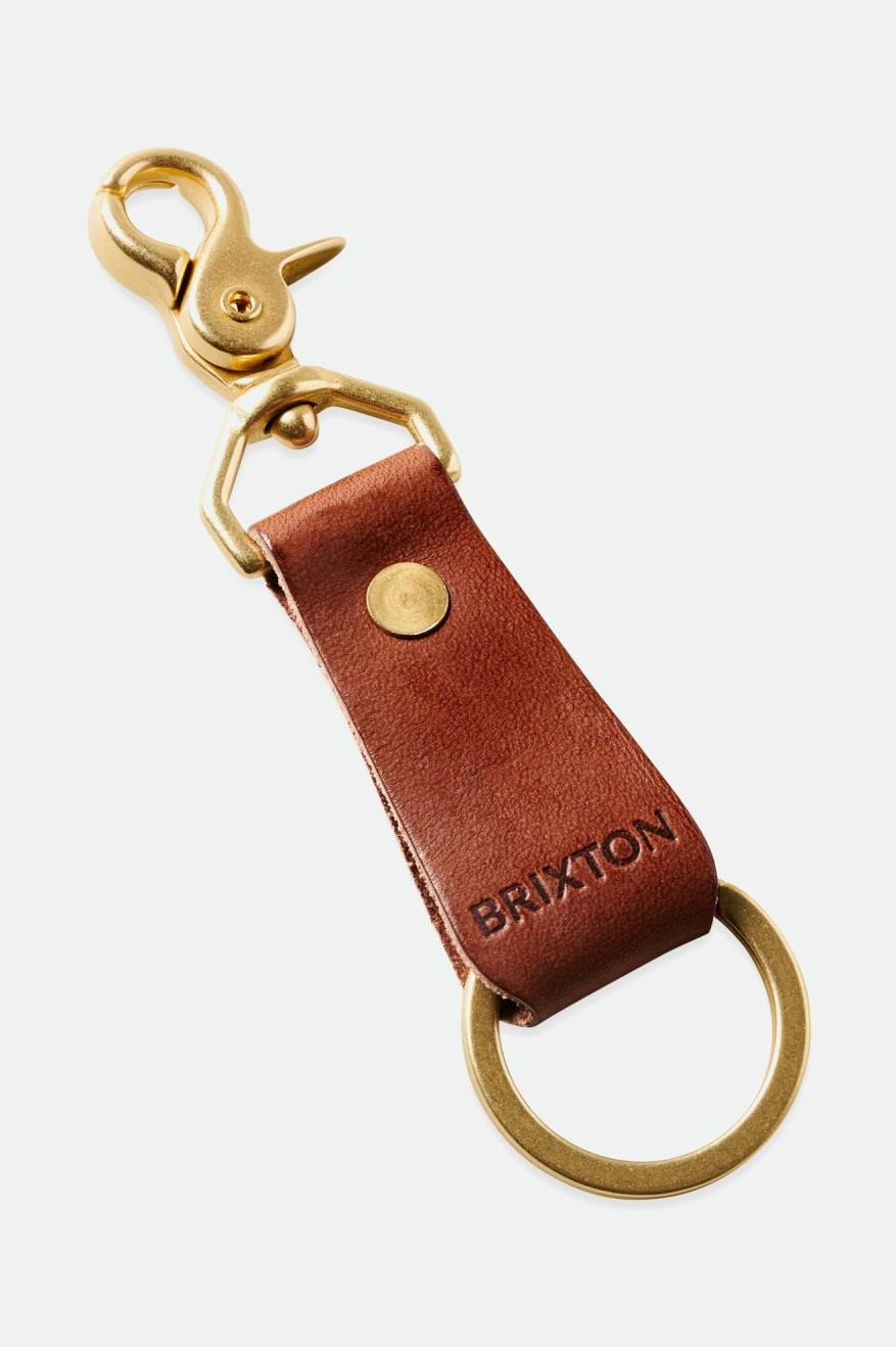 Accesorii Unisex Brixton Artifact Piele Key Clip Maro | GRAWS8534