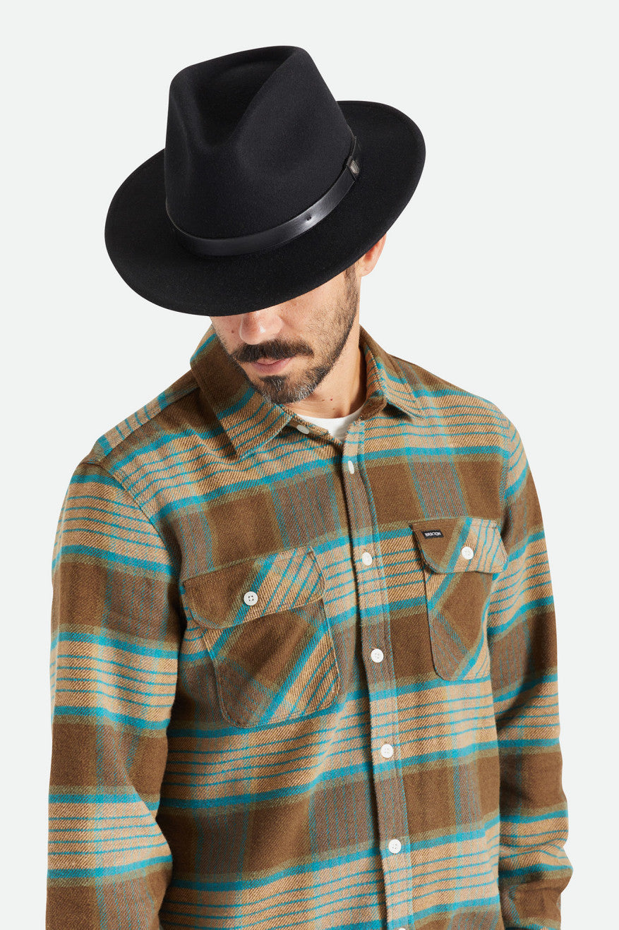 Fedoras Barbati Brixton Messer Negrii | AYEXZ3482