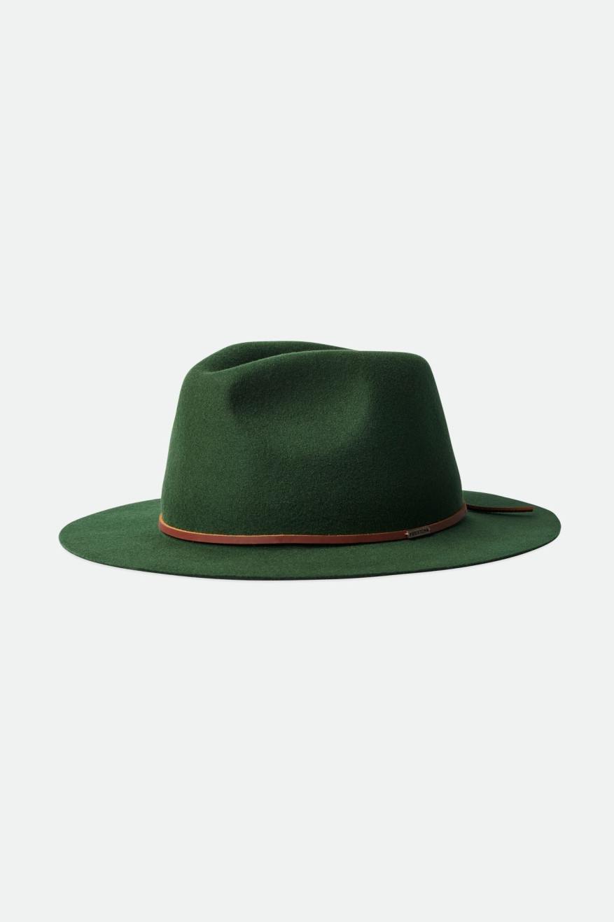 Fedoras Barbati Brixton Wesley Packable Verzi | SPNBV8701