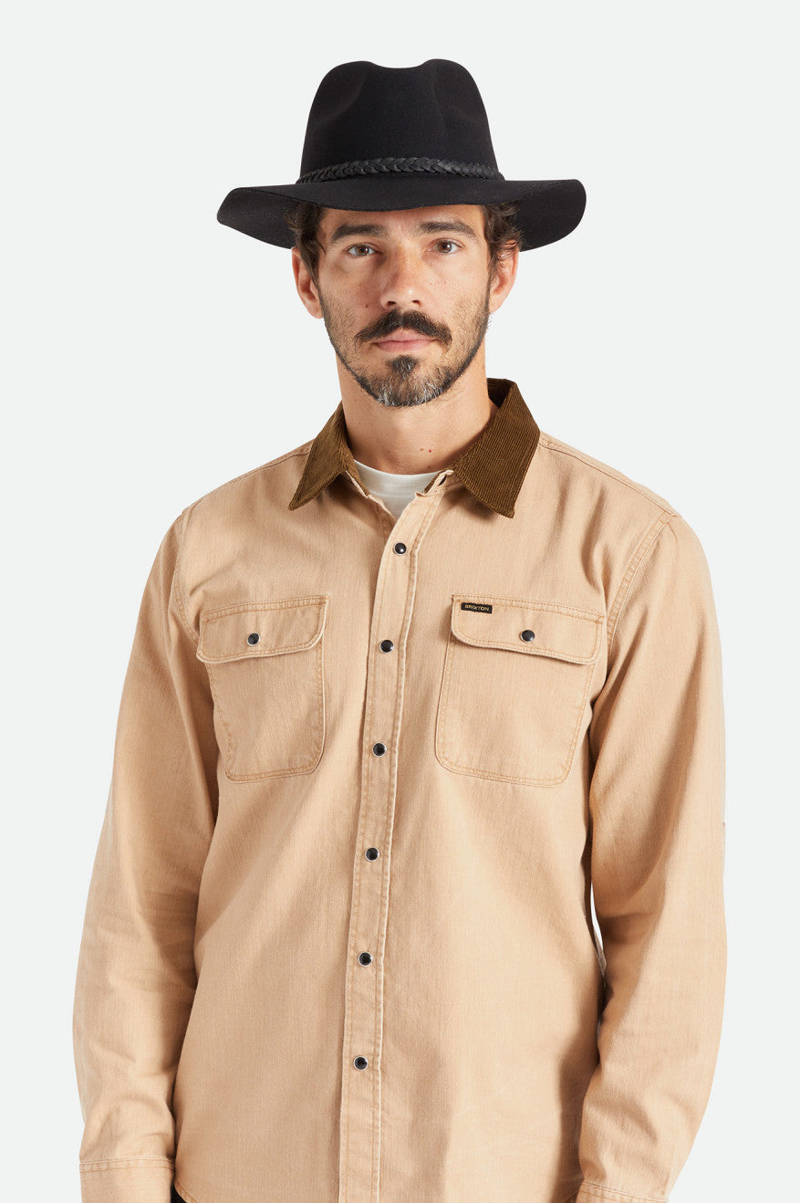 Fedoras Dama Brixton Messer Western Fedora Negrii | RQKBG1987