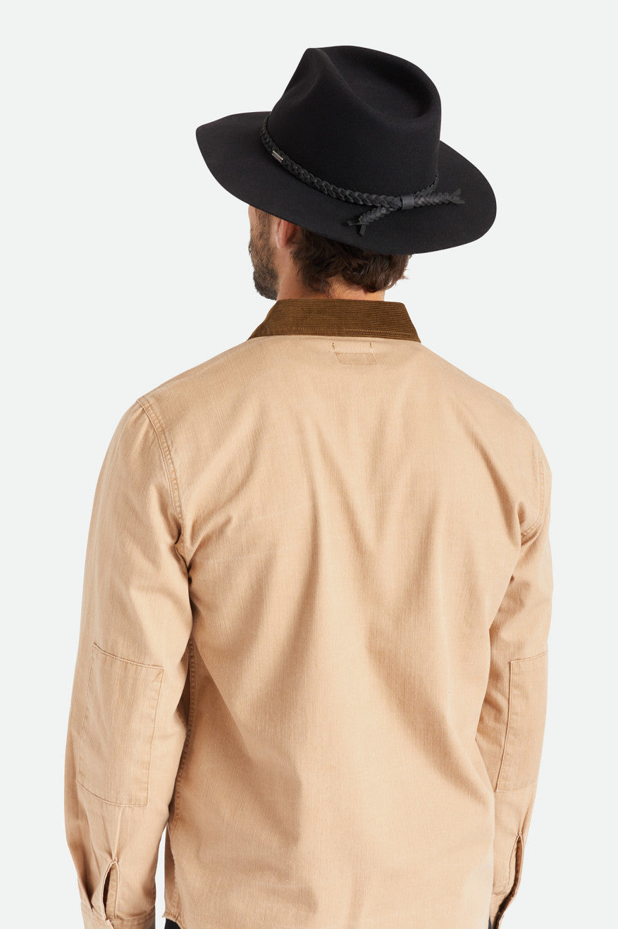 Fedoras Dama Brixton Messer Western Fedora Negrii | RQKBG1987