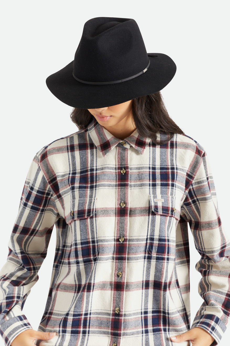 Fedoras Dama Brixton Wesley Fedora Negrii | KYRTQ0742