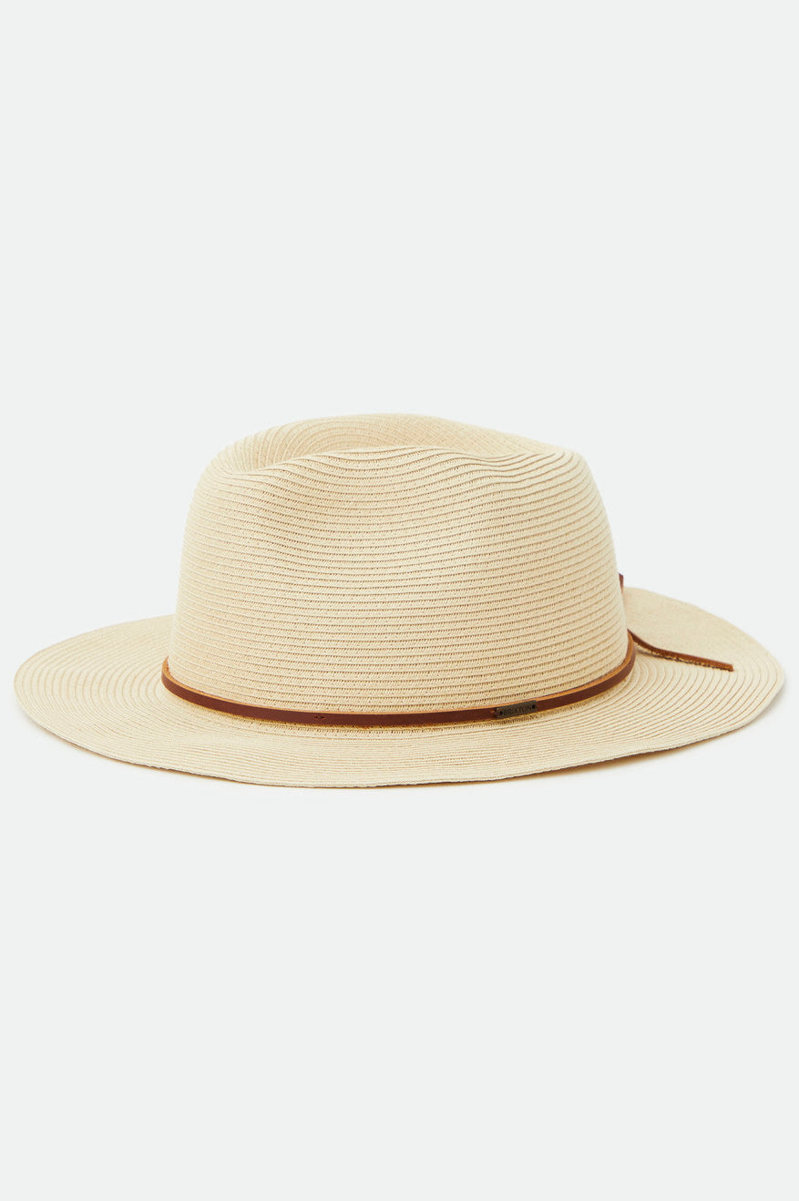 Fedoras Dama Brixton Wesley Straw Packable Fedora Maro | QHEDM8295