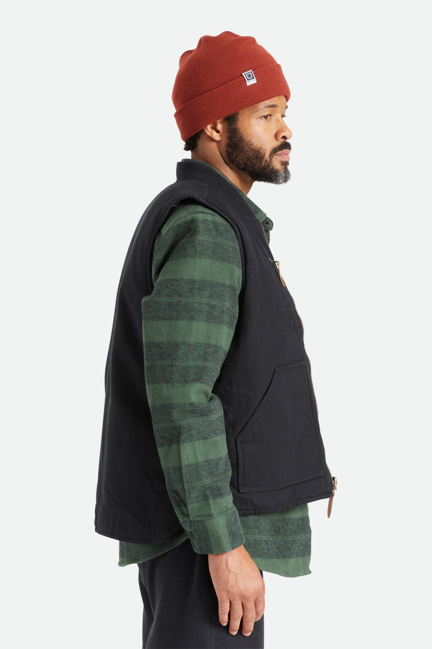 Geaca Barbati Brixton Abraham Reversible Vest Negrii | IZOTL2413