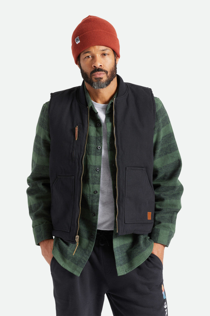 Geaca Barbati Brixton Abraham Reversible Vest Negrii | IZOTL2413