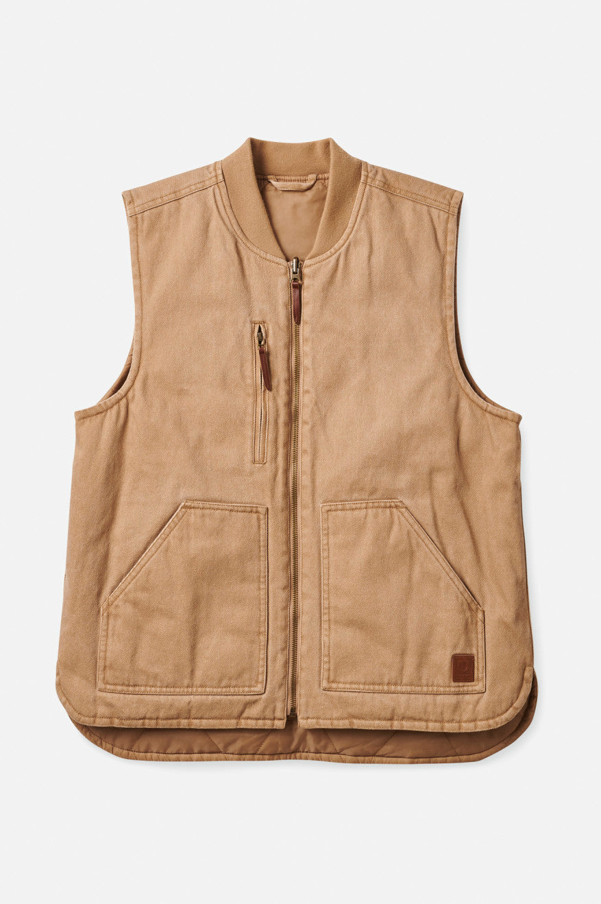 Geaca Barbati Brixton Abraham Reversible Vest Bej | UWPEY0768