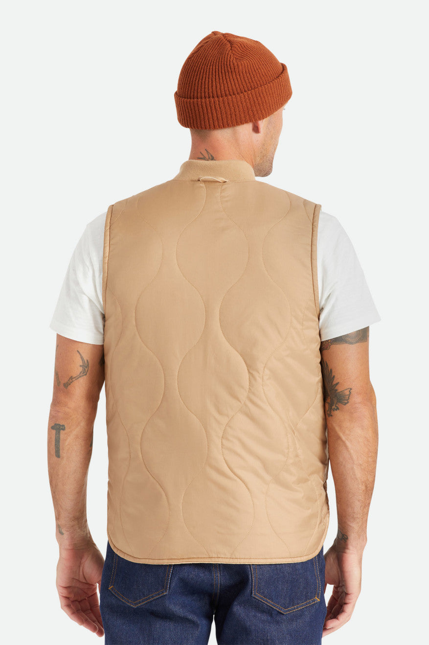 Geaca Barbati Brixton Abraham Reversible Vest Bej | UWPEY0768