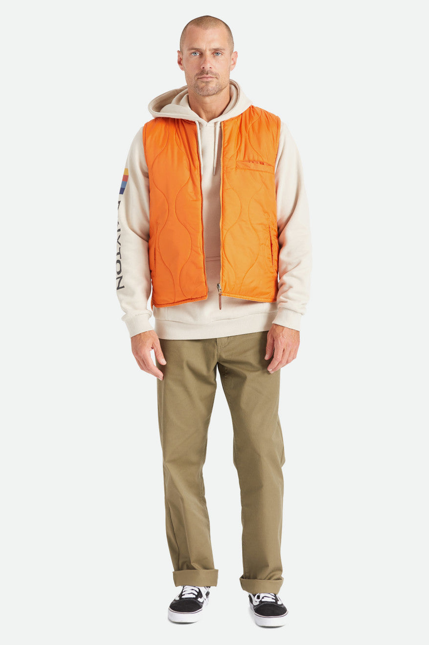 Geaca Barbati Brixton Abraham Reversible Vest Portocalii | UWYVZ4536