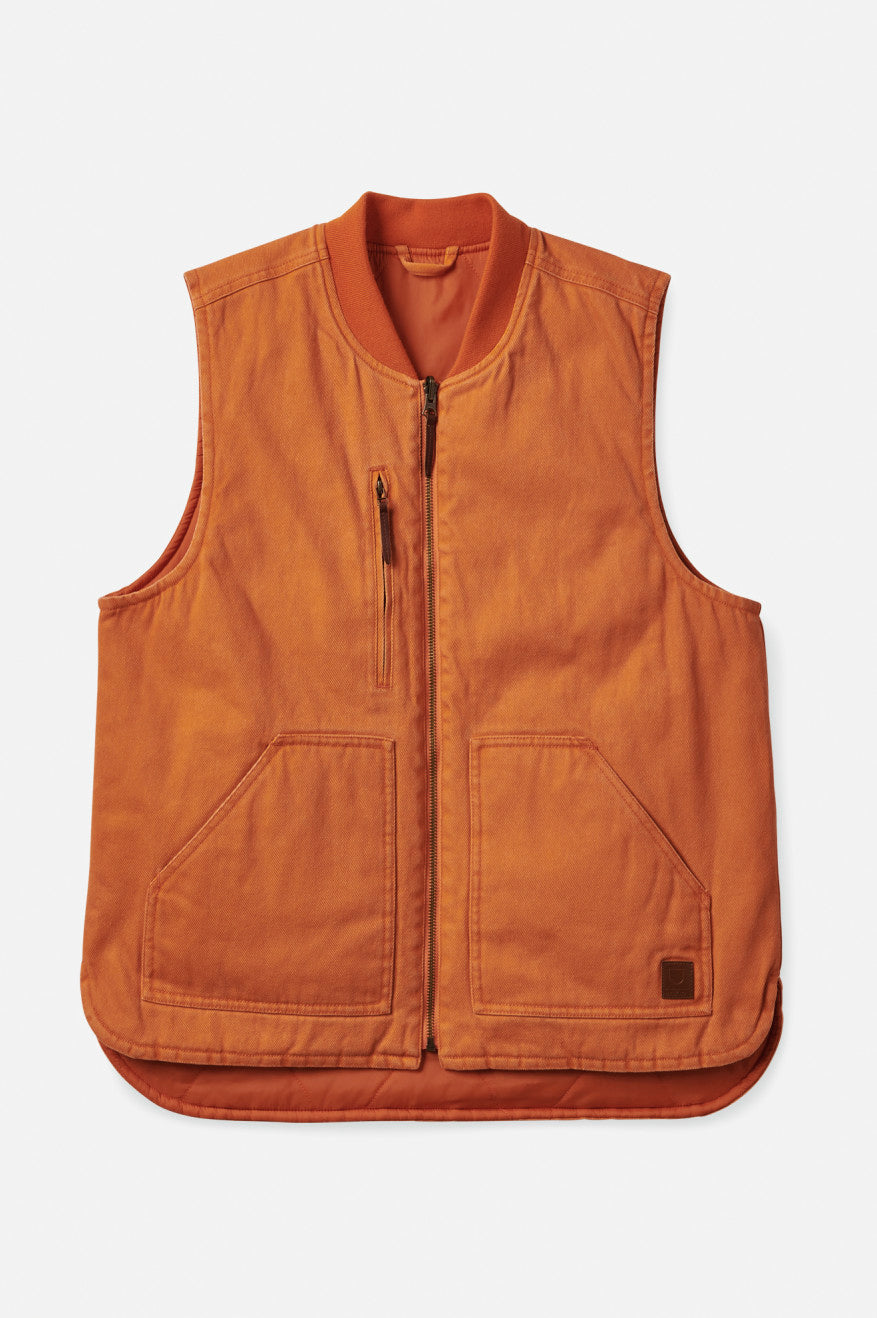 Geaca Barbati Brixton Abraham Reversible Vest Portocalii | UWYVZ4536