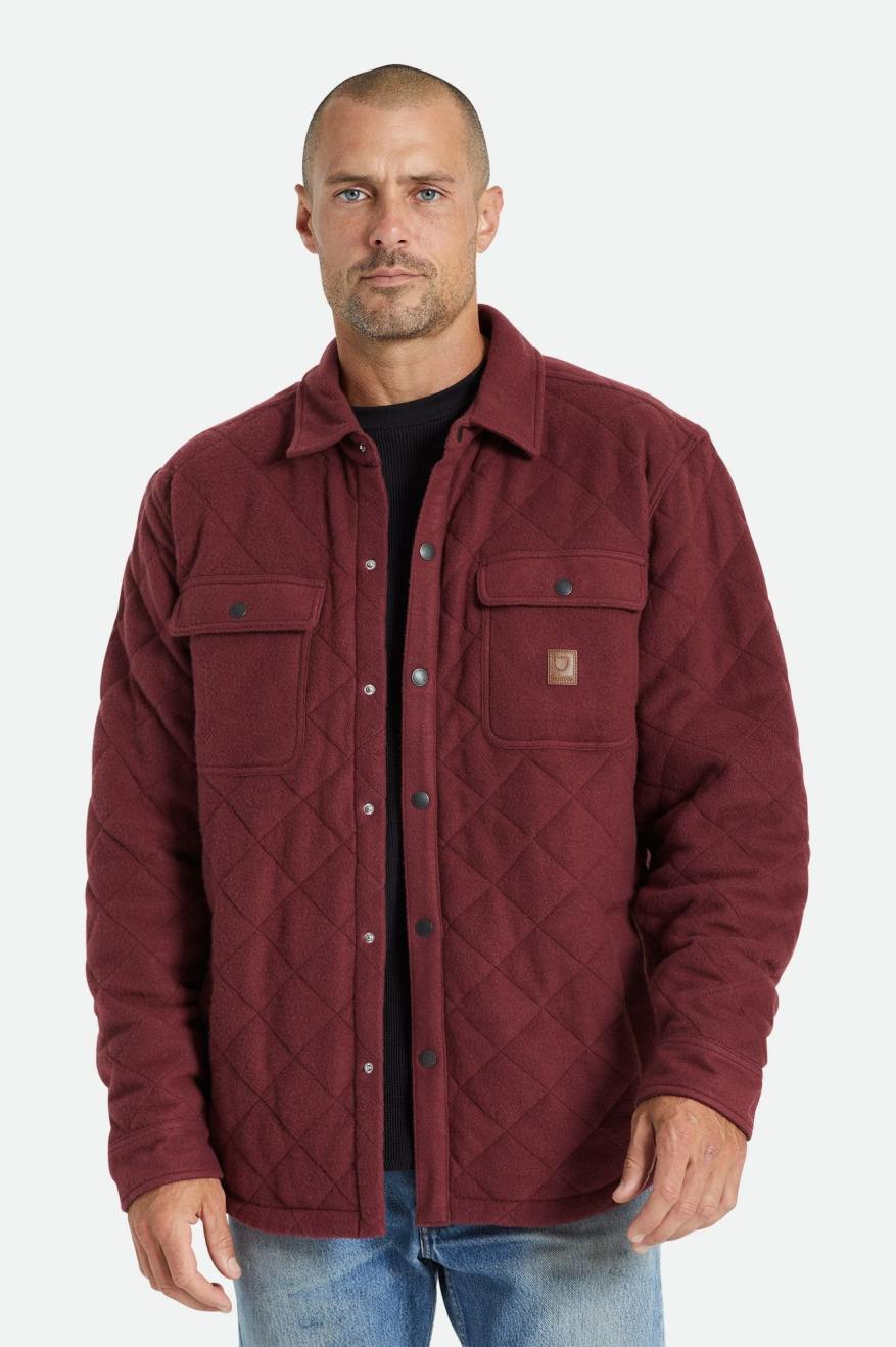 Geaca Barbati Brixton Cass Matlasat Fleece Rosii | GJVQT4932