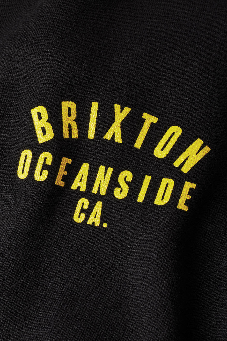 Hanorac Cu Gluga Barbati Brixton Woodburn Oceanside Fleece Negrii Aurii | YIETQ7159