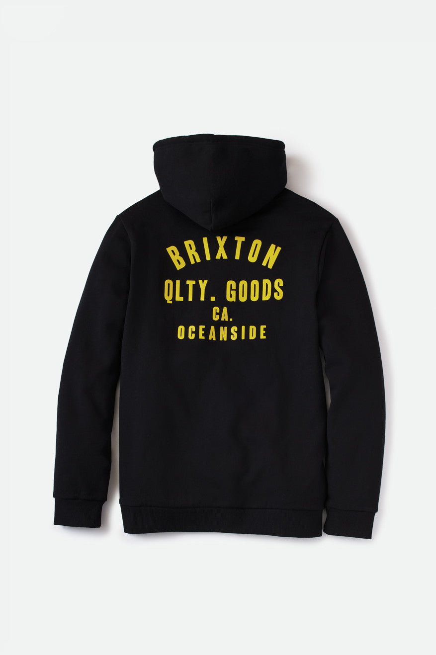 Hanorac Cu Gluga Barbati Brixton Woodburn Oceanside Fleece Negrii Aurii | YIETQ7159