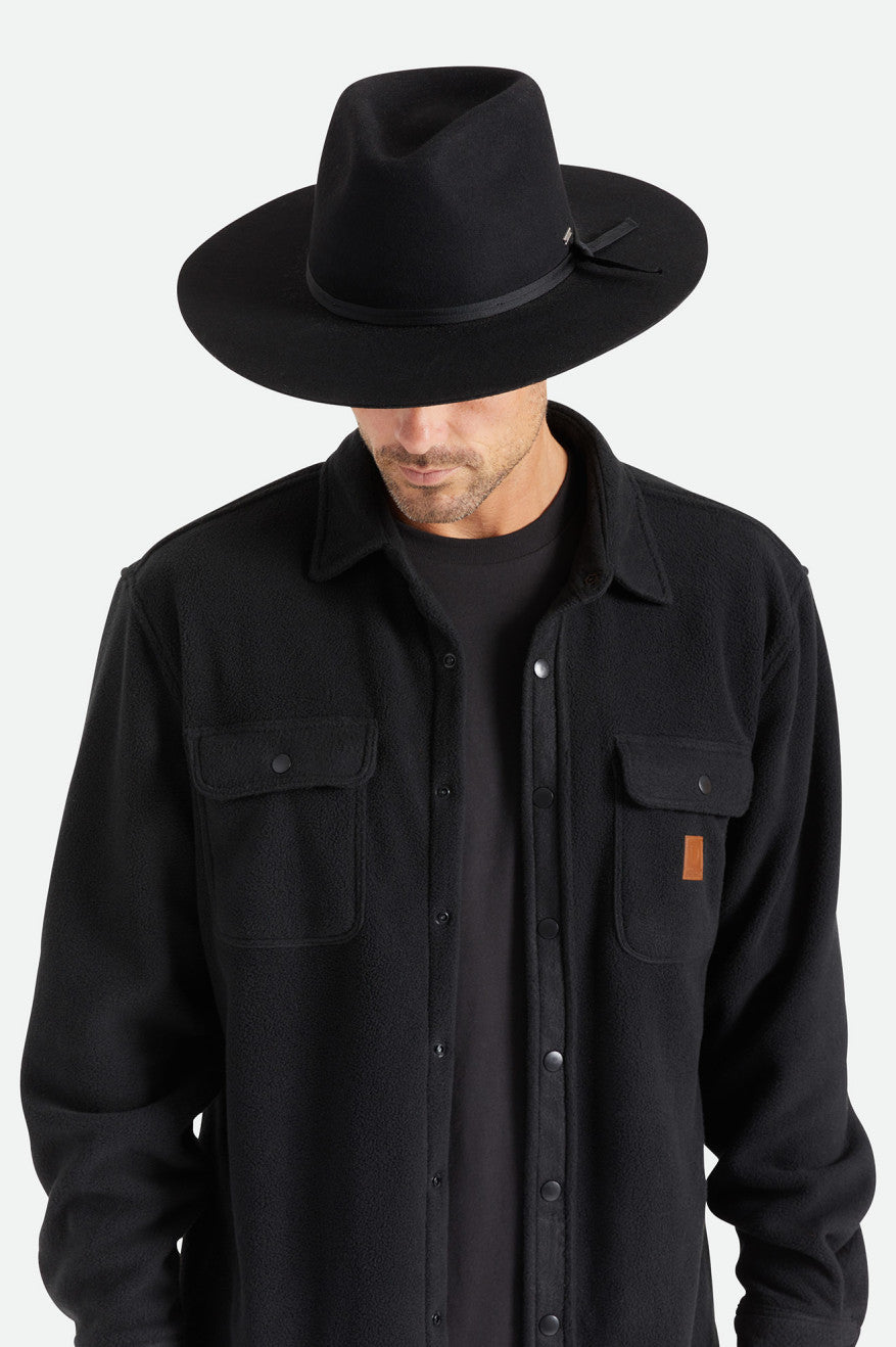 Palarie Dama Brixton Cohen Cowboy Hat Negrii | XBUPN5871