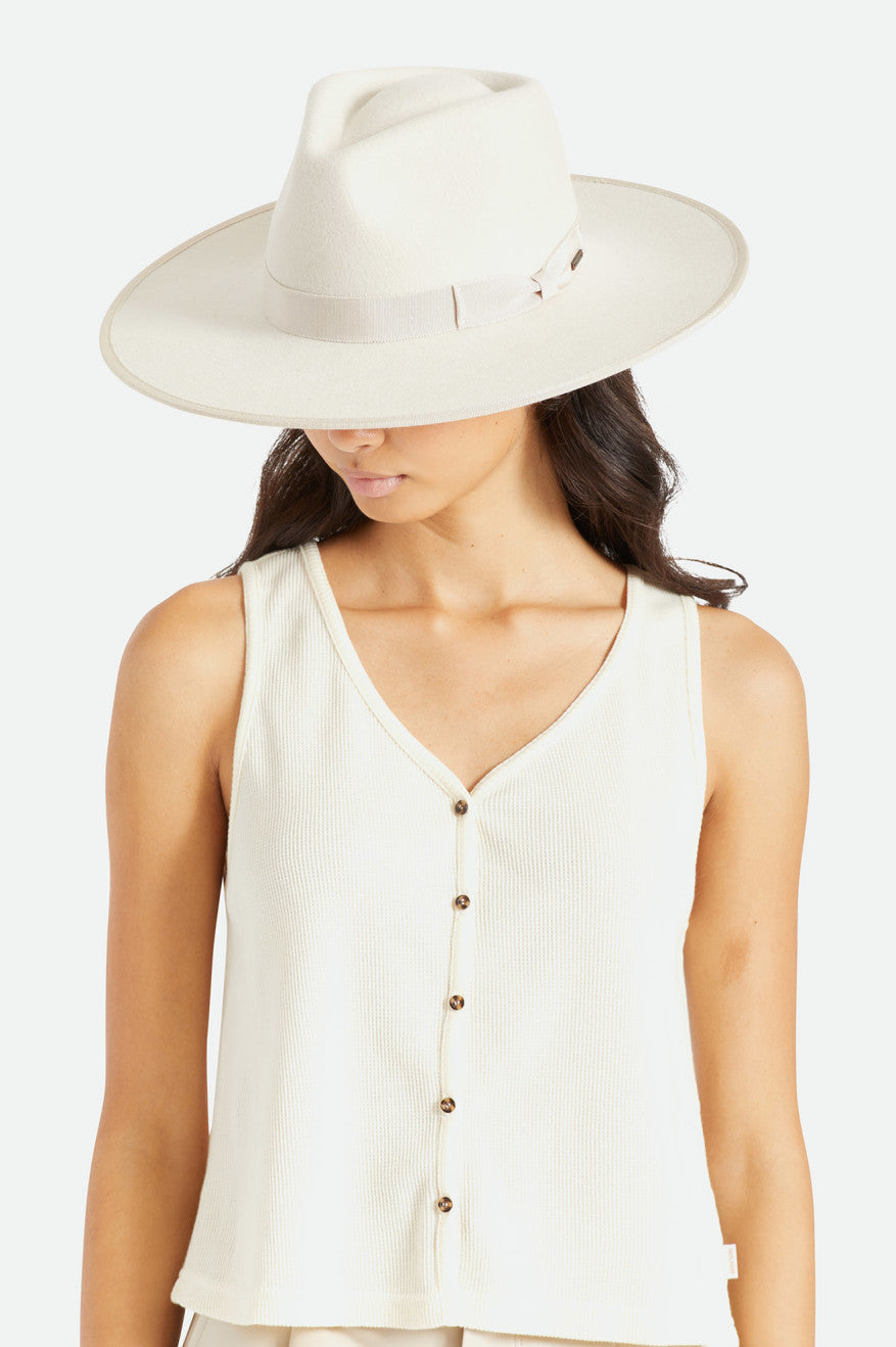 Palarie Dama Brixton Jo Rancher Hat Albi | LVATP6019