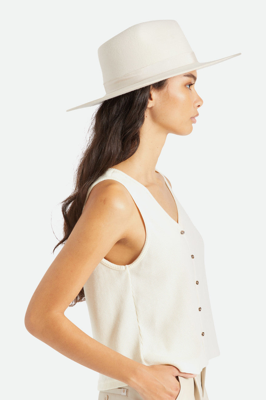 Palarie Dama Brixton Jo Rancher Hat Albi | LVATP6019