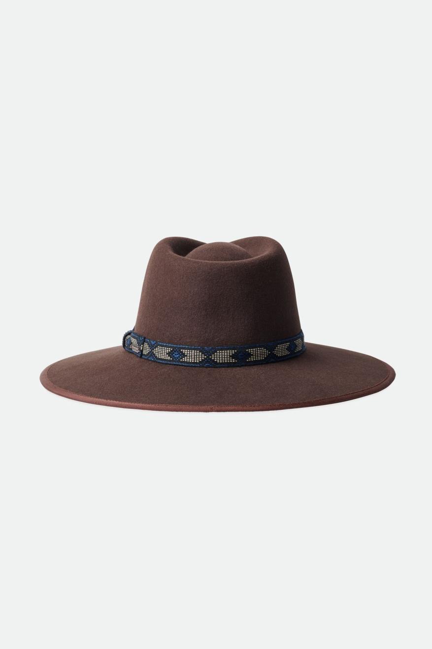 Palarie Dama Brixton Jo Rancher Hat Maro Inchis | VQXGW8250