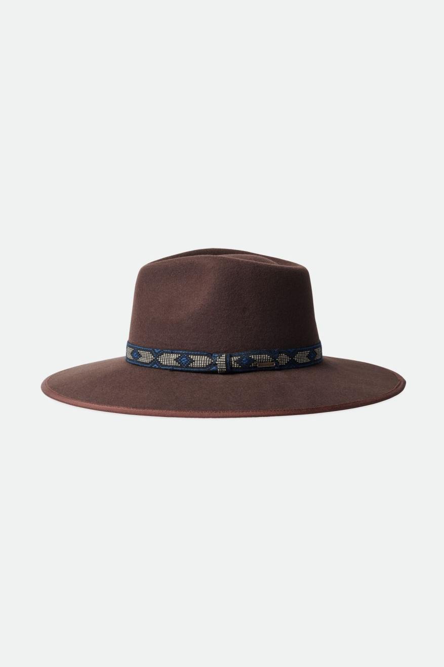 Palarie Dama Brixton Jo Rancher Hat Maro Inchis | VQXGW8250