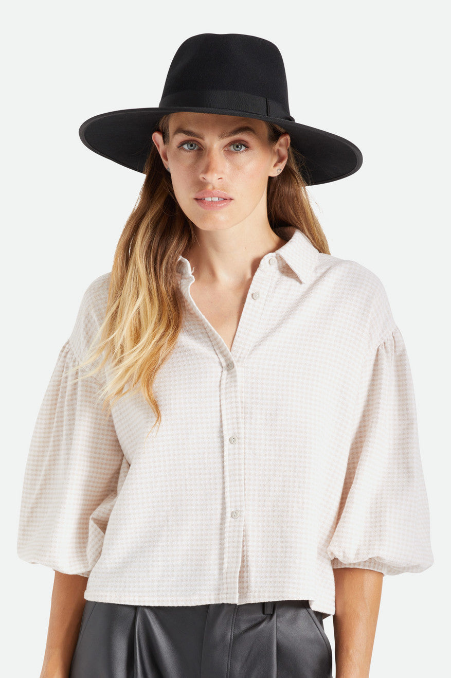 Palarie Dama Brixton Jo Rancher Hat Negrii | YUVOC0629