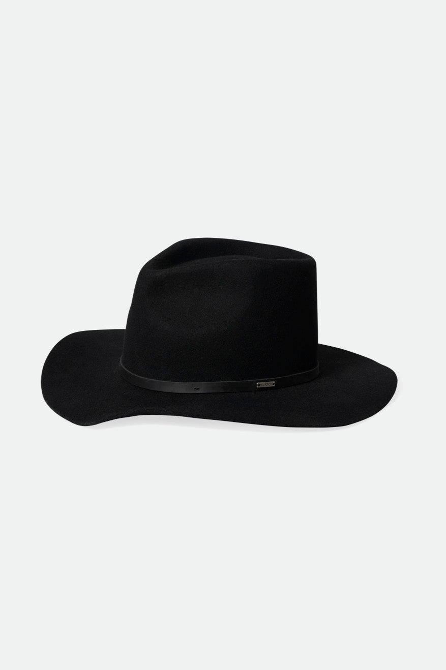 Palarie Dama Brixton Whiskey River Cowboy Hat Negrii | CNQVK1607