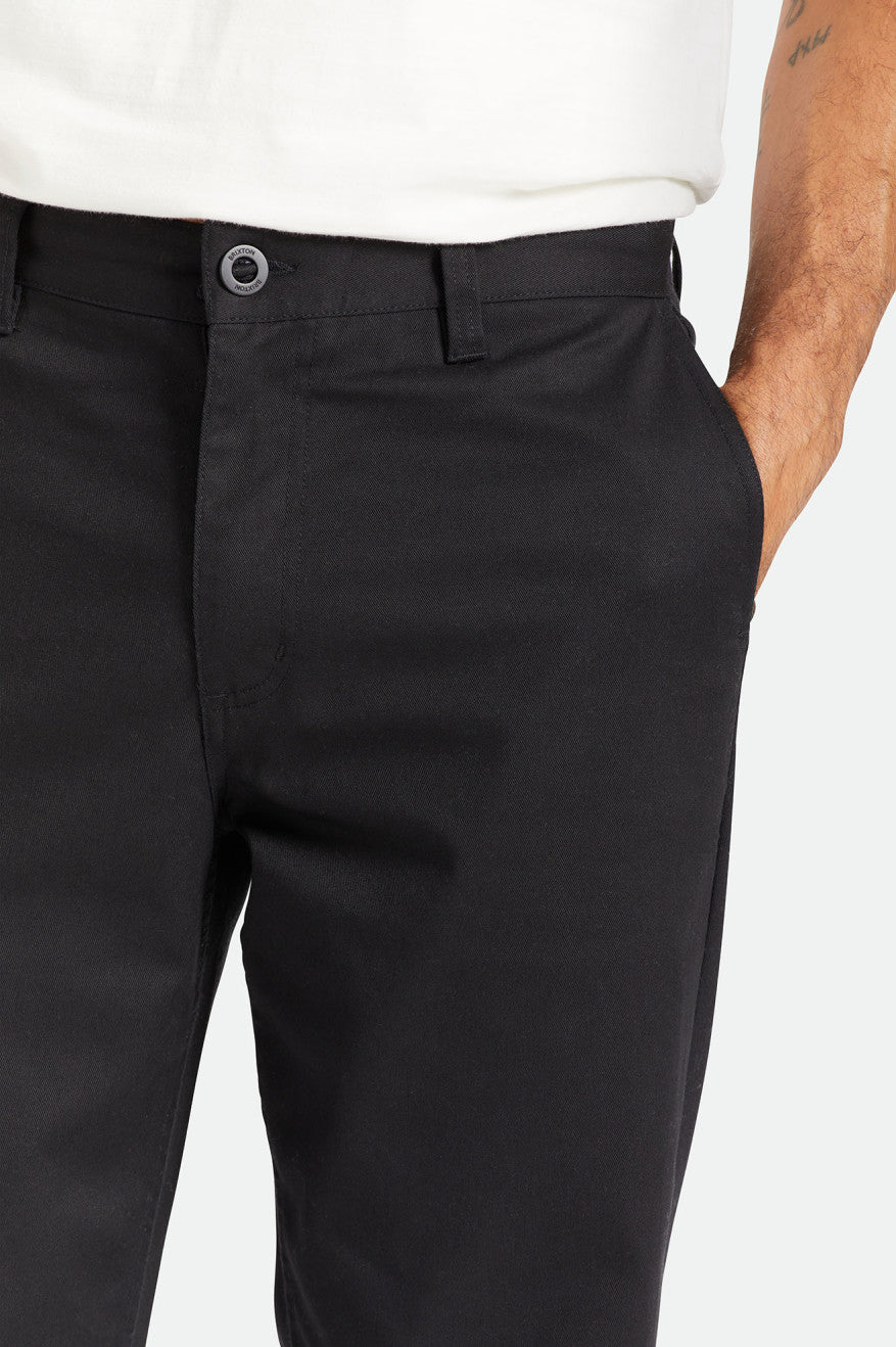 Pantaloni Barbati Brixton Choice Chino Relaxed Negrii | ZXIDU0429