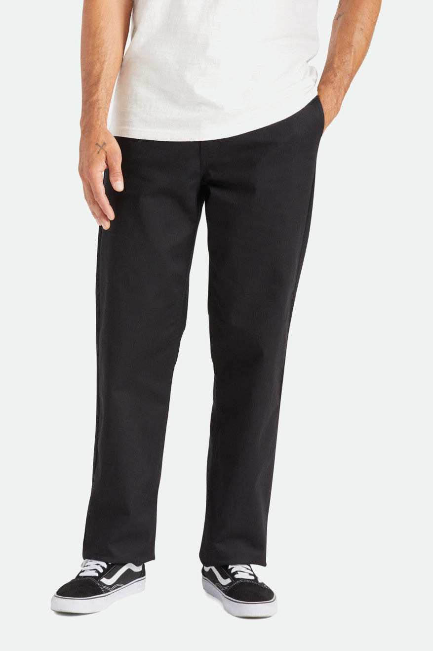 Pantaloni Barbati Brixton Choice Chino Relaxed Negrii | ZXIDU0429