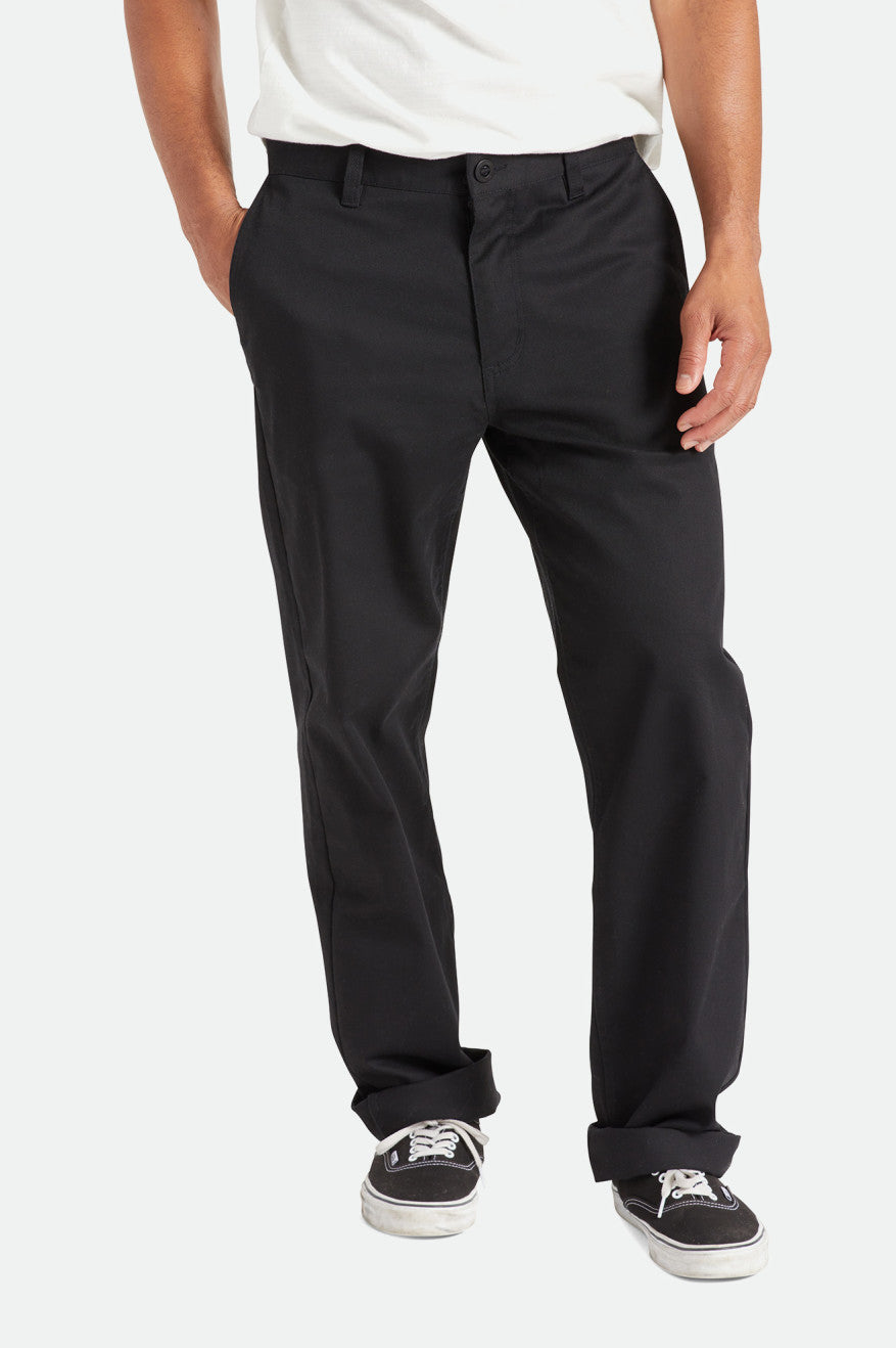 Pantaloni Barbati Brixton Choice Chino Relaxed Negrii | ZXIDU0429