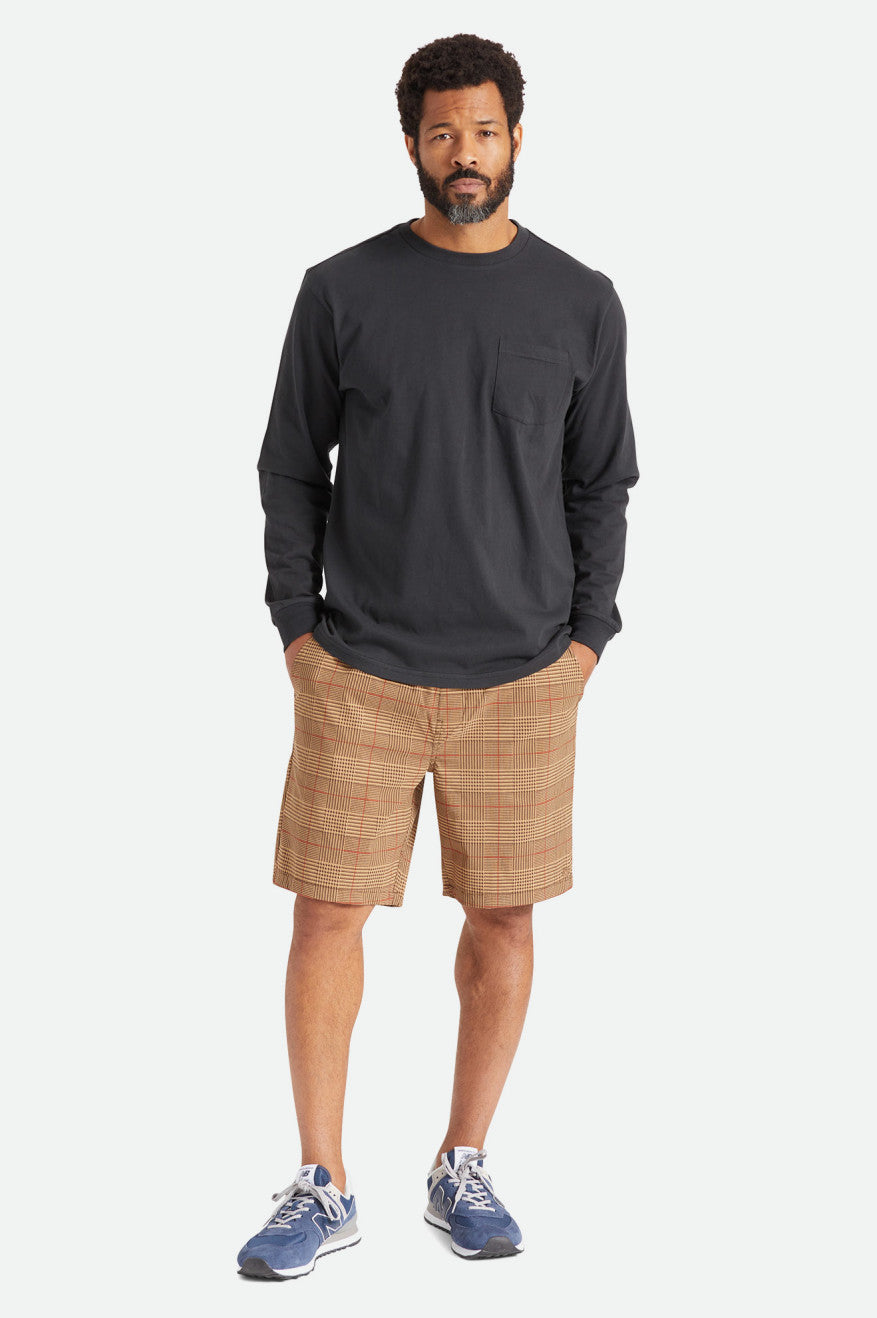 Topuri Barbati Brixton Basic L/S Pocket Negrii | GIMEP4761