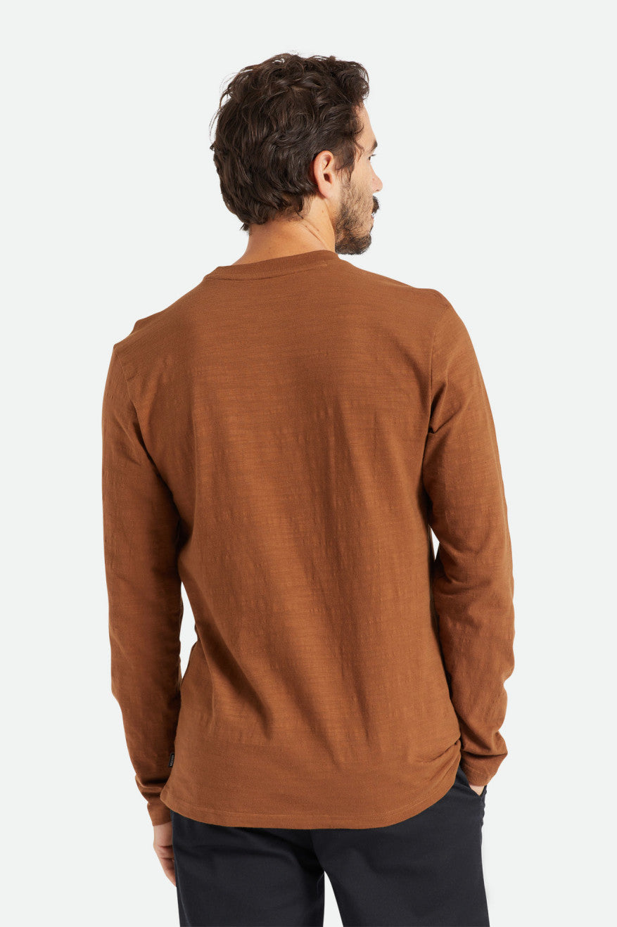 Topuri Barbati Brixton Basic Slub L/S Pocket Maro | TYNOS3471