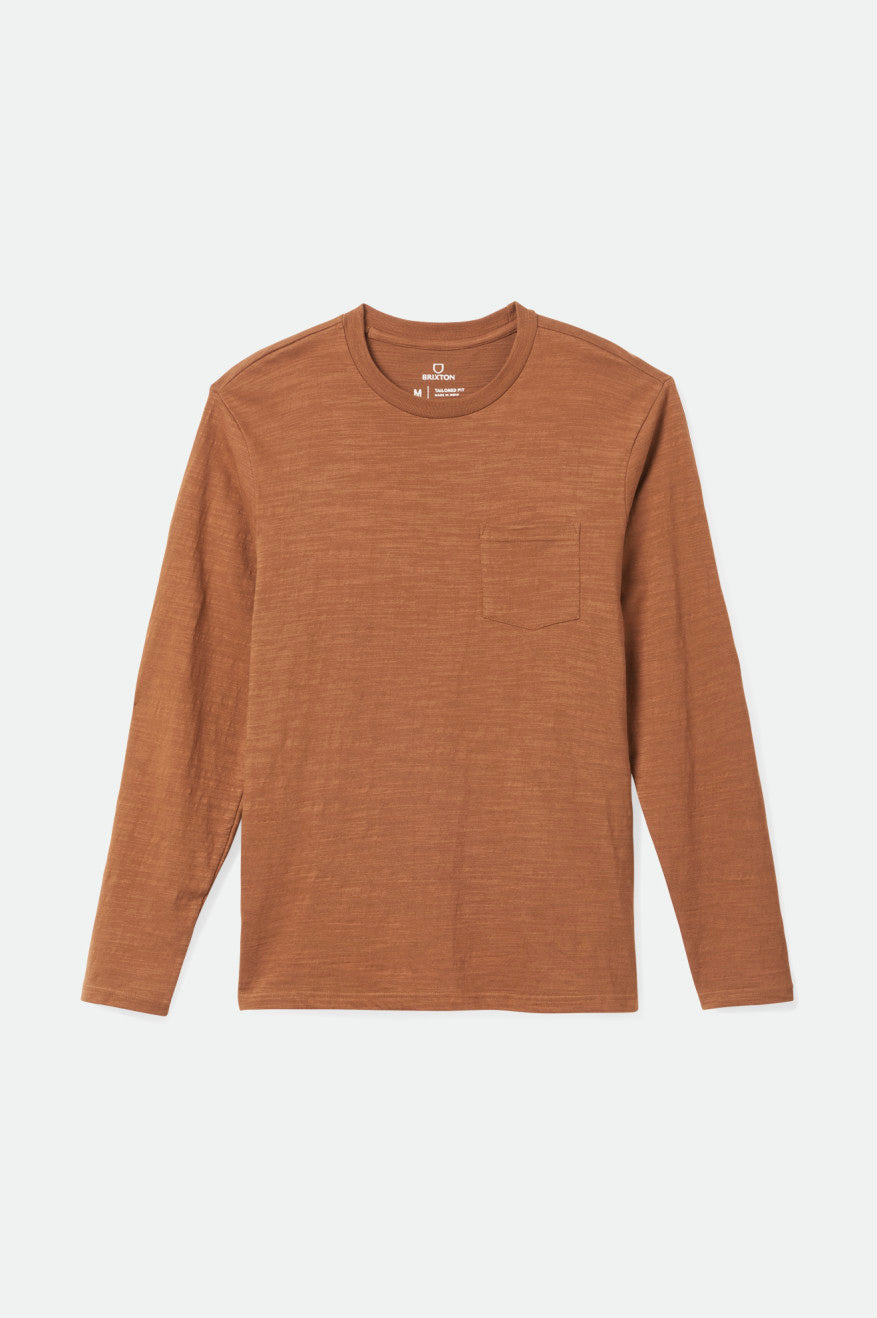 Topuri Barbati Brixton Basic Slub L/S Pocket Maro | TYNOS3471