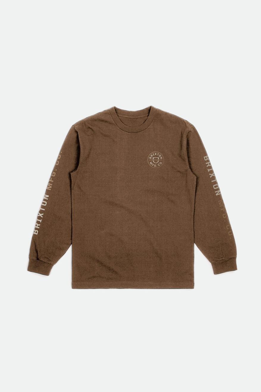 Topuri Barbati Brixton Crest L/S Standard Bej | LBFZA9347