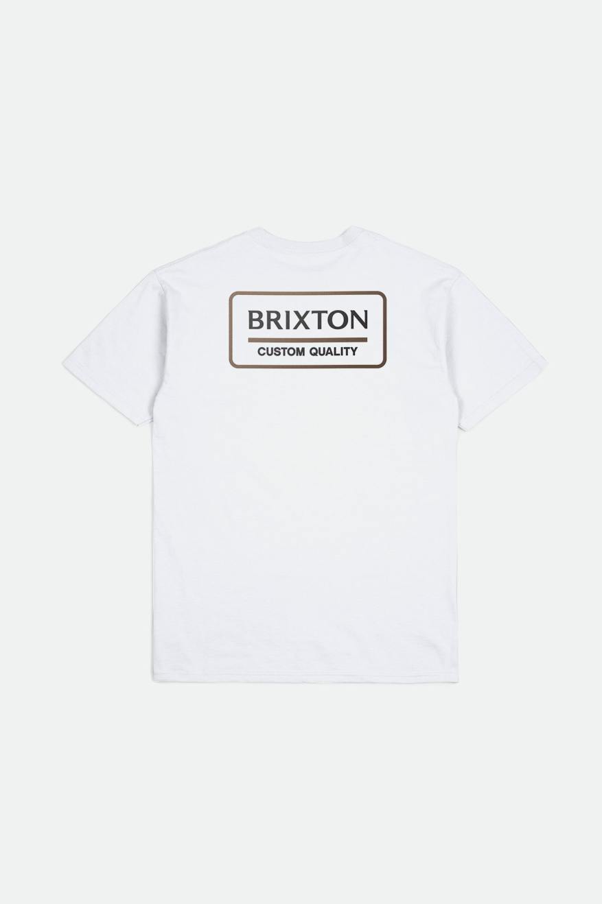 Topuri Barbati Brixton Palmer Proper S/S Standard Albi Negrii | ONTGB2057