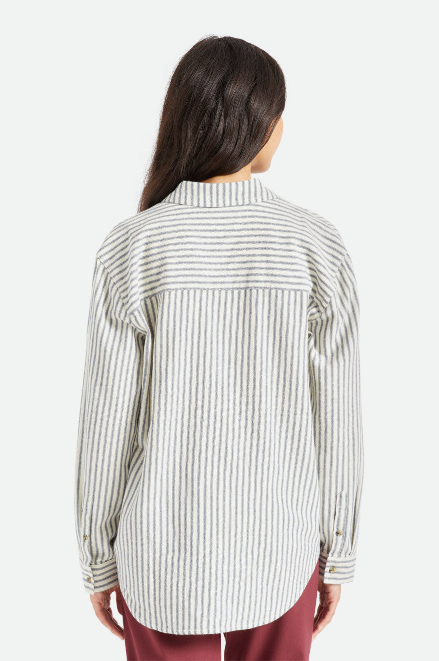 Topuri Dama Brixton Bowery Boyfriend L/S Stripes | FJBSP5276