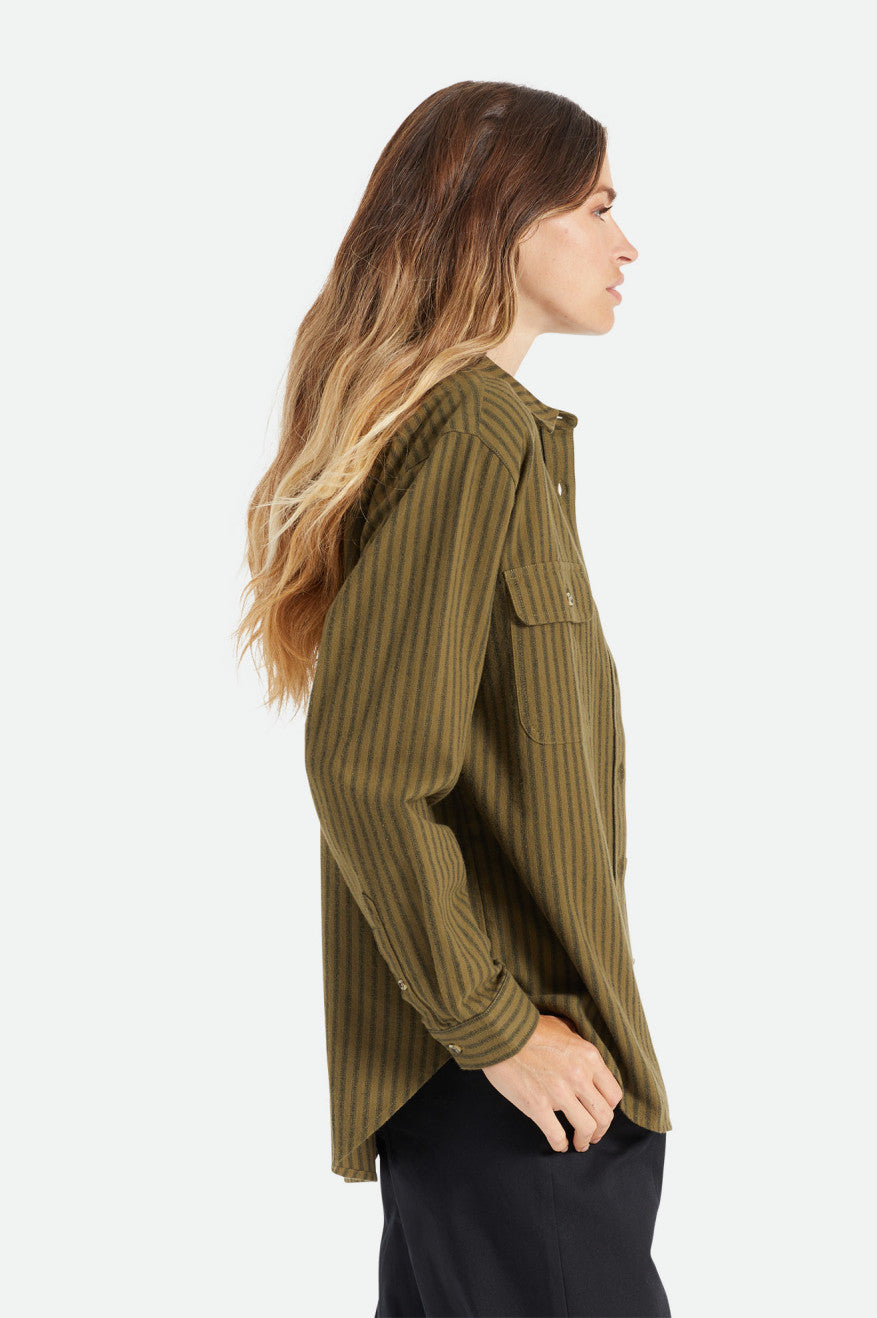 Topuri Dama Brixton Bowery Boyfriend L/S Masline Verzi | XCWEU7240