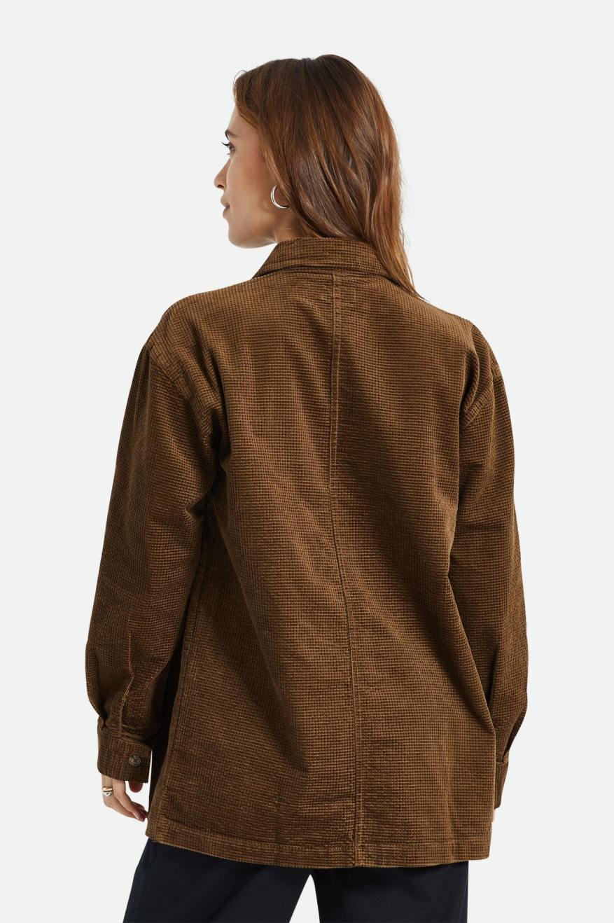 Topuri Dama Brixton Dundee Corduroy Overshirt Maro | PUKWQ5467