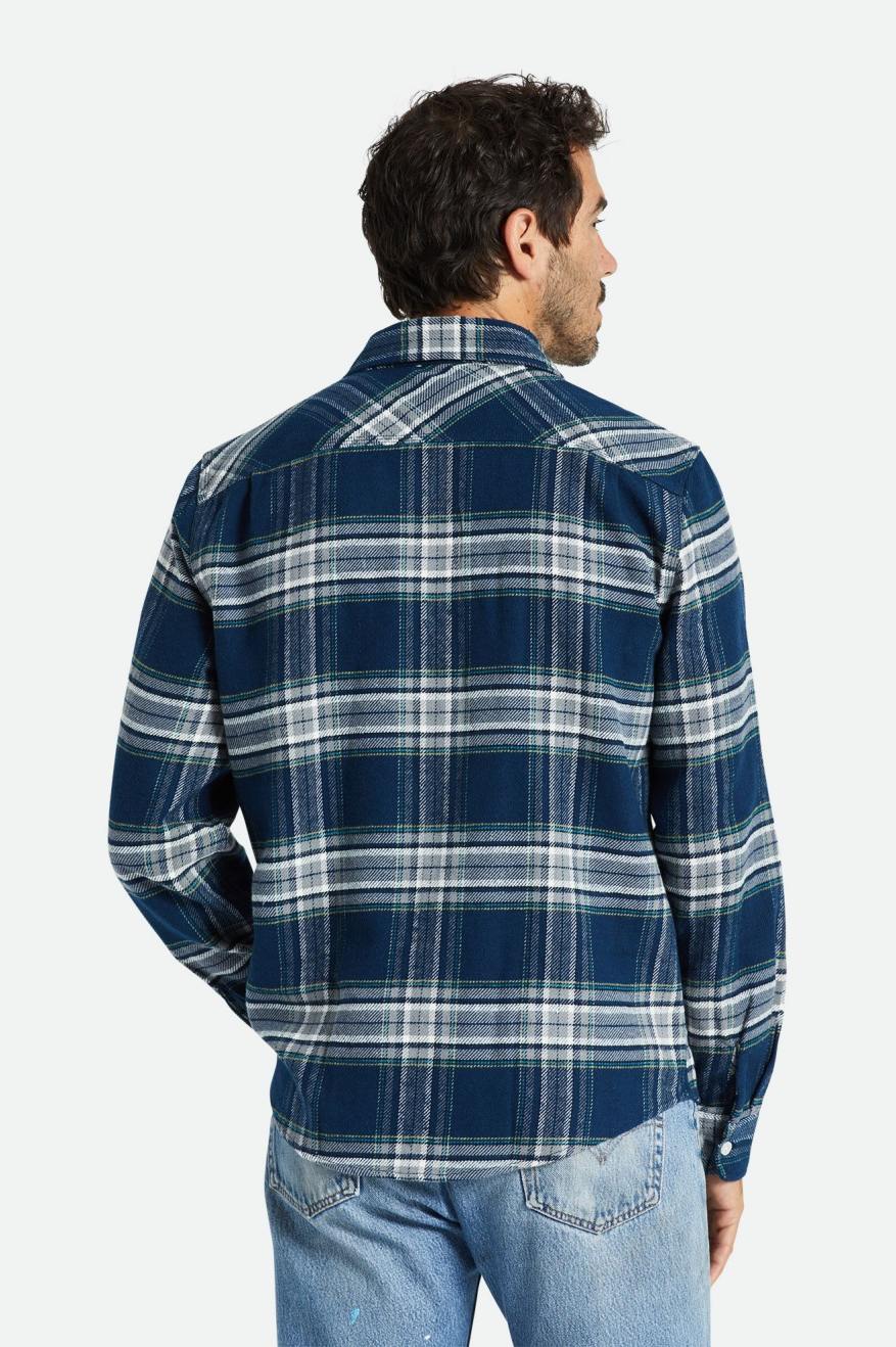 Topuri De Flanel Barbati Brixton Bowery L/S Gri | AOBWQ3406