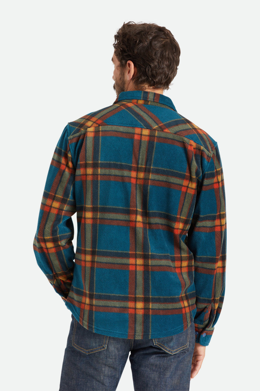 Topuri De Flanel Barbati Brixton Bowery L/S Arctic Stretch Fleece Albastri Inchis | ATCVY4269