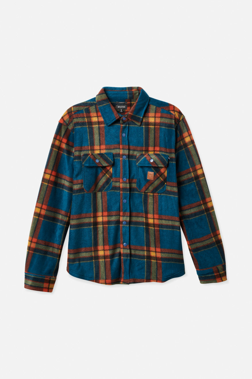 Topuri De Flanel Barbati Brixton Bowery L/S Arctic Stretch Fleece Albastri Inchis | ATCVY4269