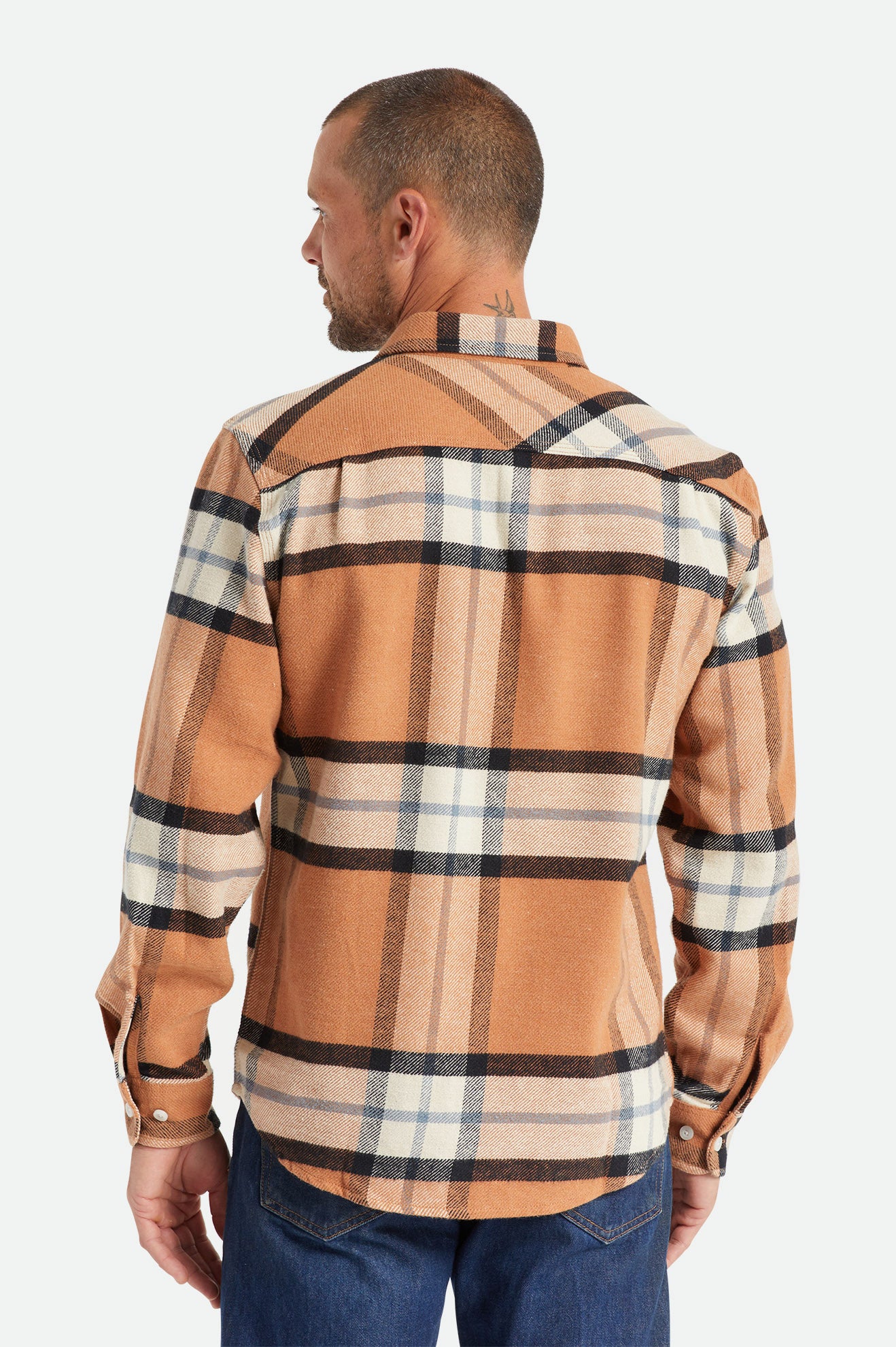 Topuri De Flanel Barbati Brixton Bowery L/S Bej | DBXGU2971