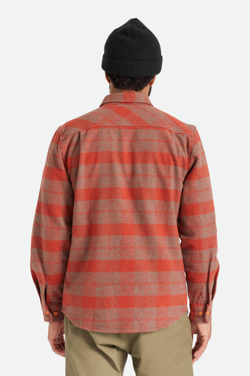 Topuri De Flanel Barbati Brixton Bowery Heavy Weight L/S Rosii | DSKQC5143