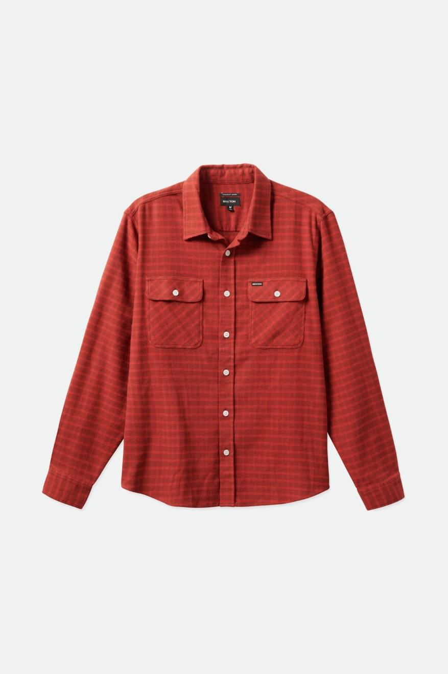 Topuri De Flanel Barbati Brixton Bowery Stretch L/S Utility Rosii | EVLKZ0146