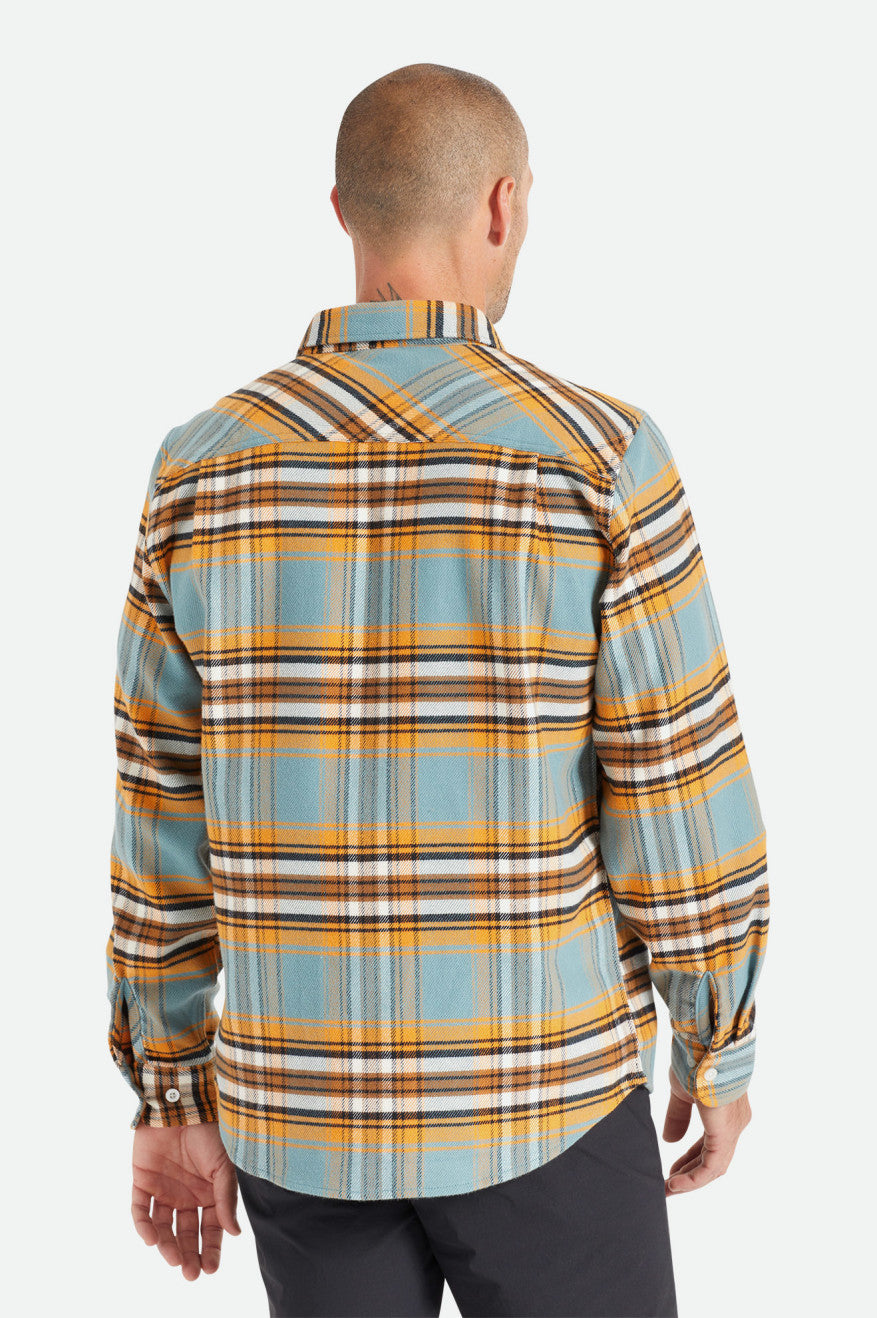 Topuri De Flanel Barbati Brixton Bowery Stretch L/S Utility Portocalii Albi | HTONE3241