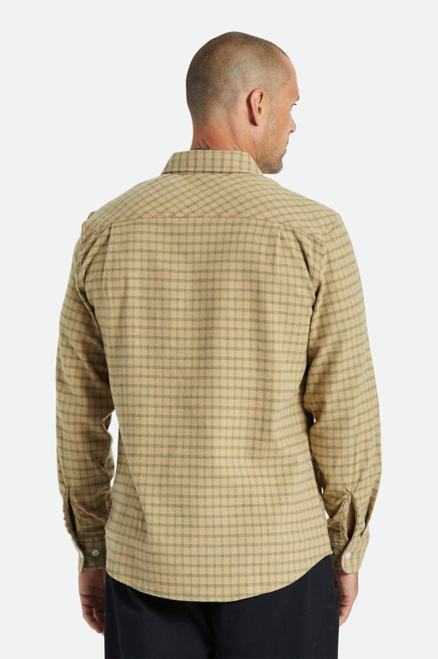 Topuri De Flanel Barbati Brixton Bowery Stretch L/S Utility Bej Masline Verzi | MNTRZ2651