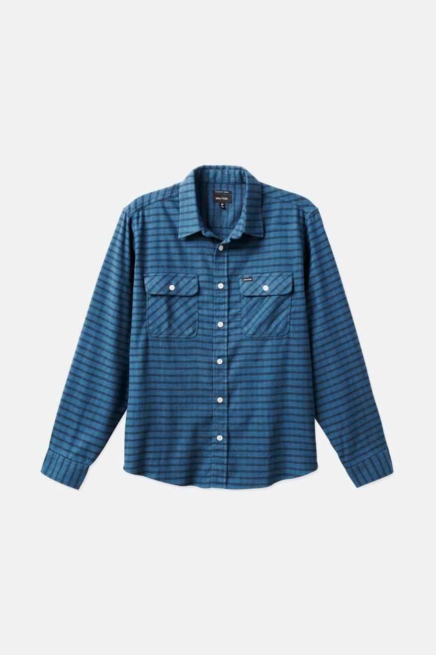 Topuri De Flanel Barbati Brixton Bowery Stretch L/S Utility Turcoaz Negrii | QCZVU1567