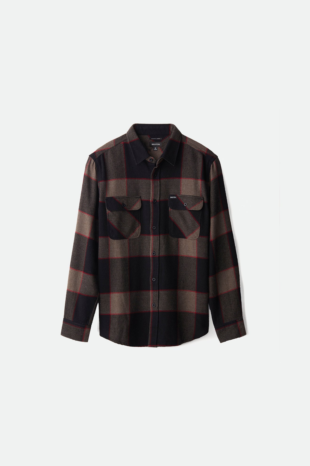 Topuri De Flanel Barbati Brixton Bowery L/S Gri | YKWMS0318