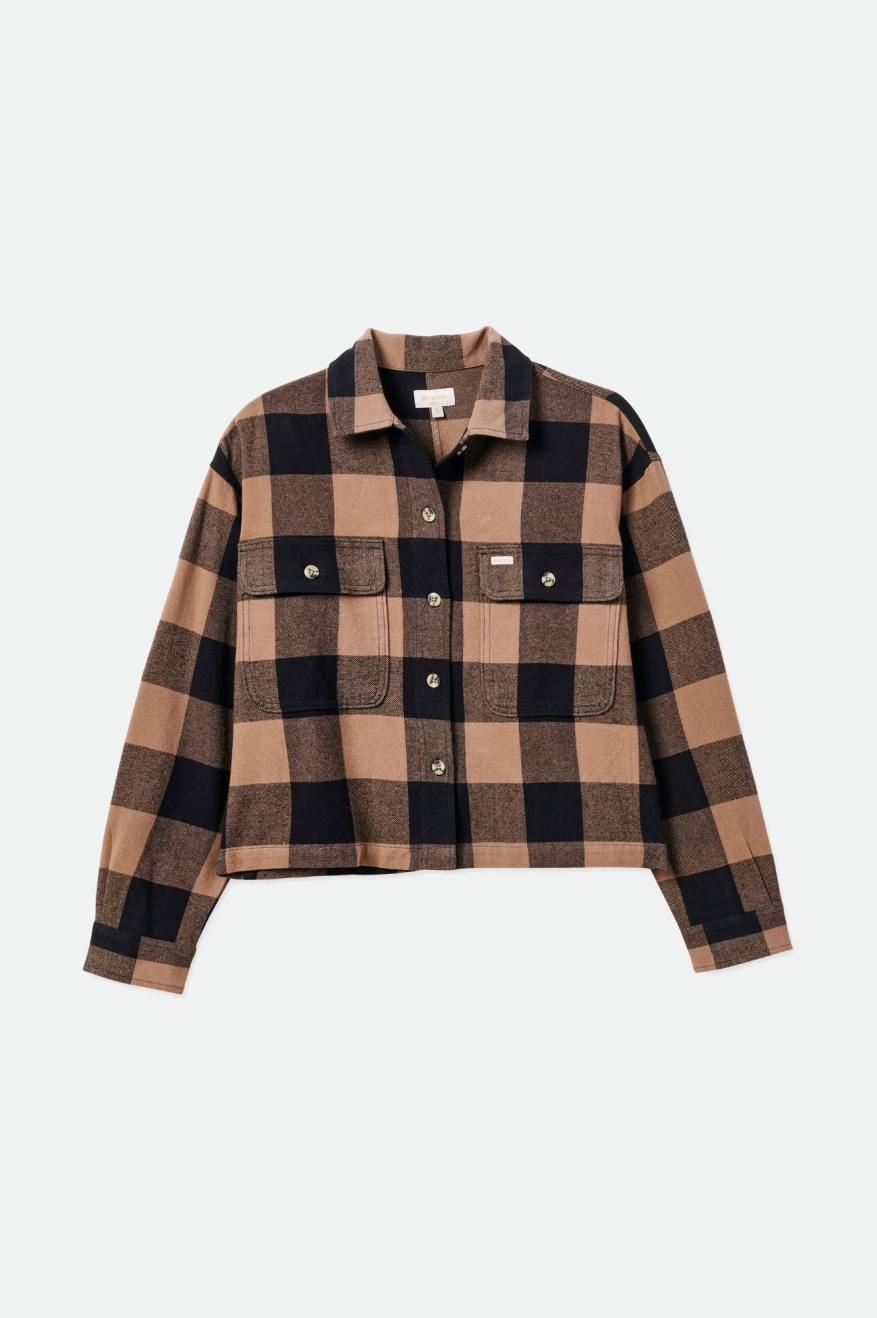 Topuri De Flanel Dama Brixton Bowery L/S Negrii | ENRYB2049