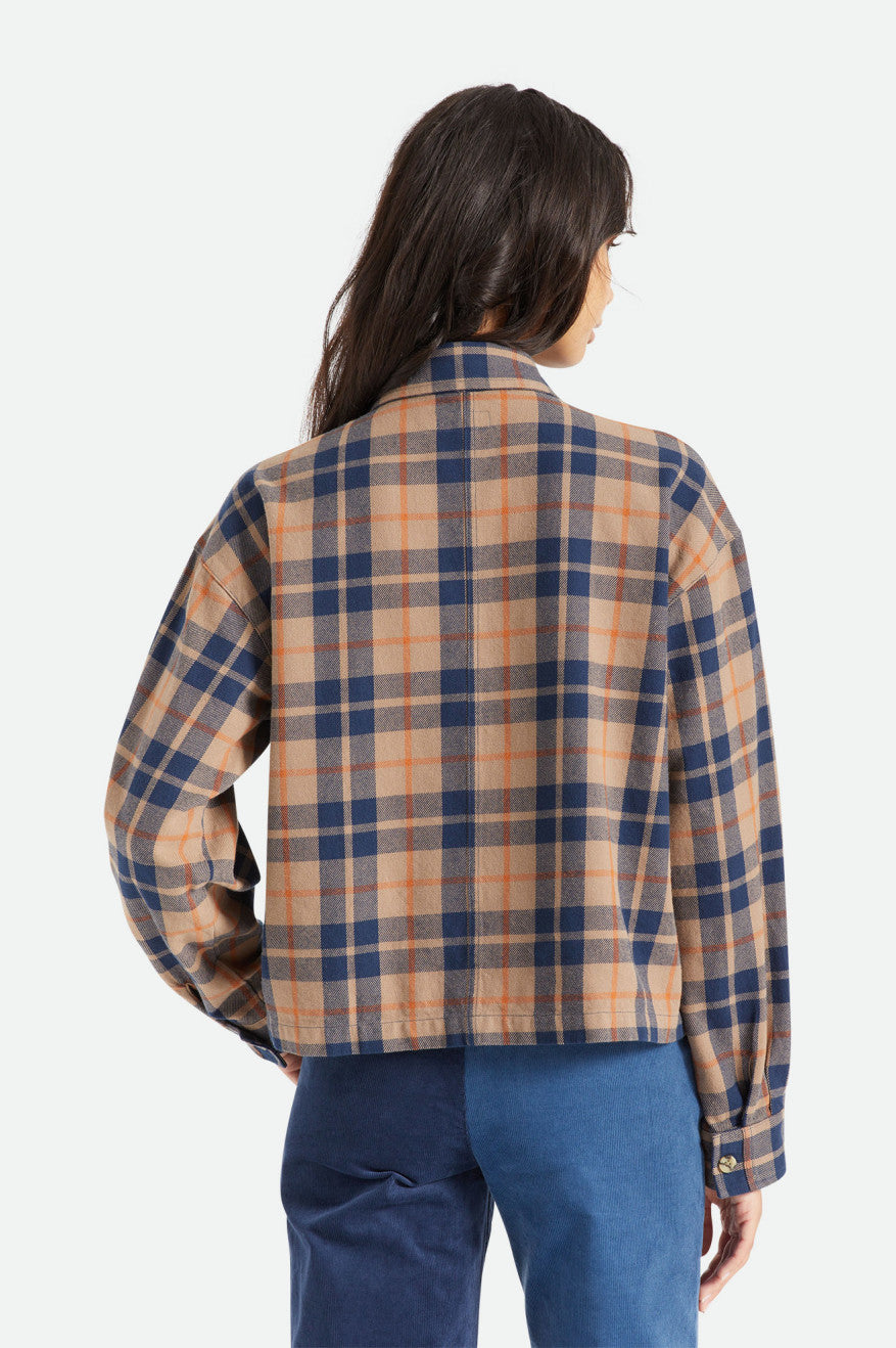 Topuri De Flanel Dama Brixton Bowery L/S Verzi Inchis | KCJXY3859