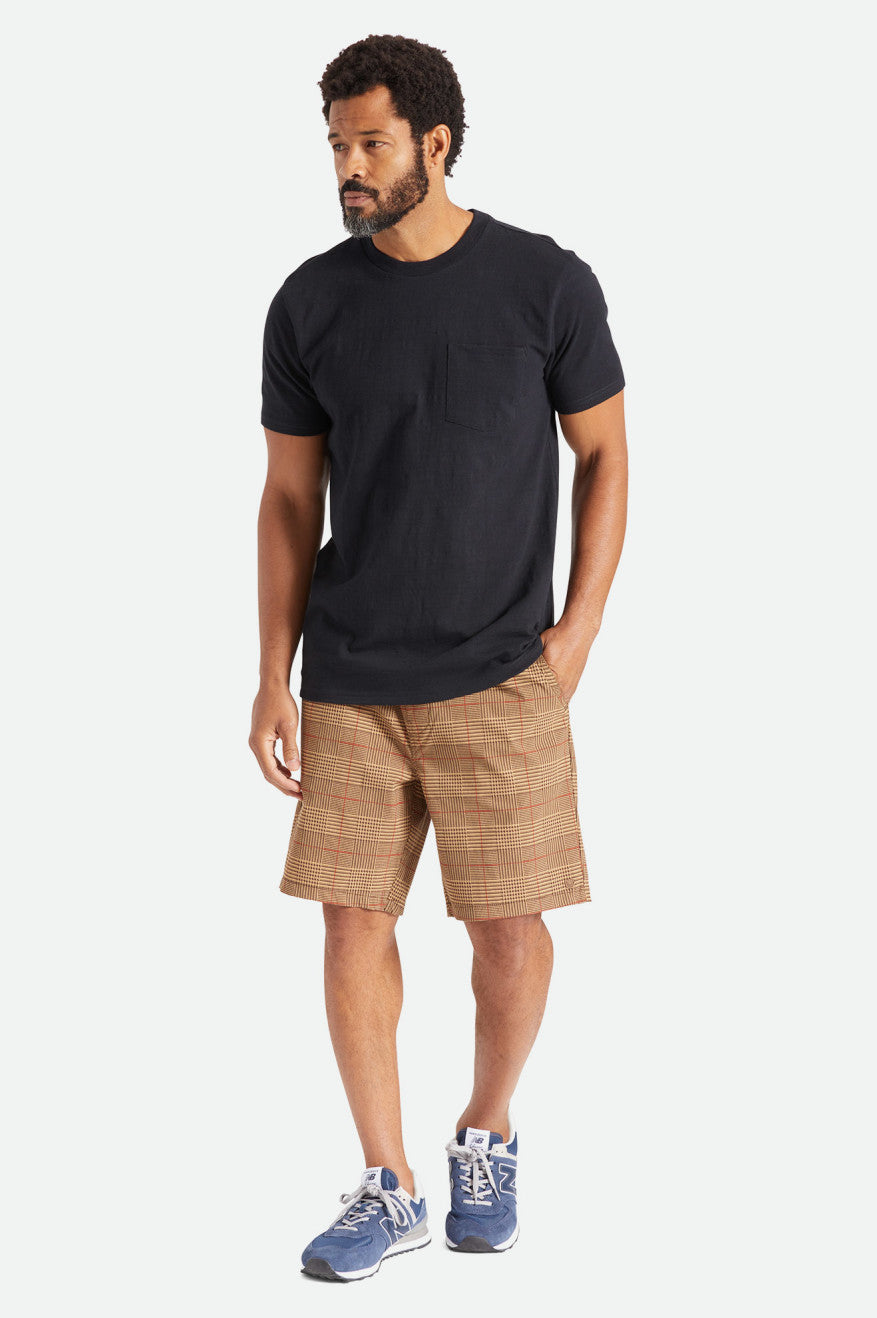 Tricotaje Barbati Brixton Basic Slub S/S Pocket Negrii | CEULI0196