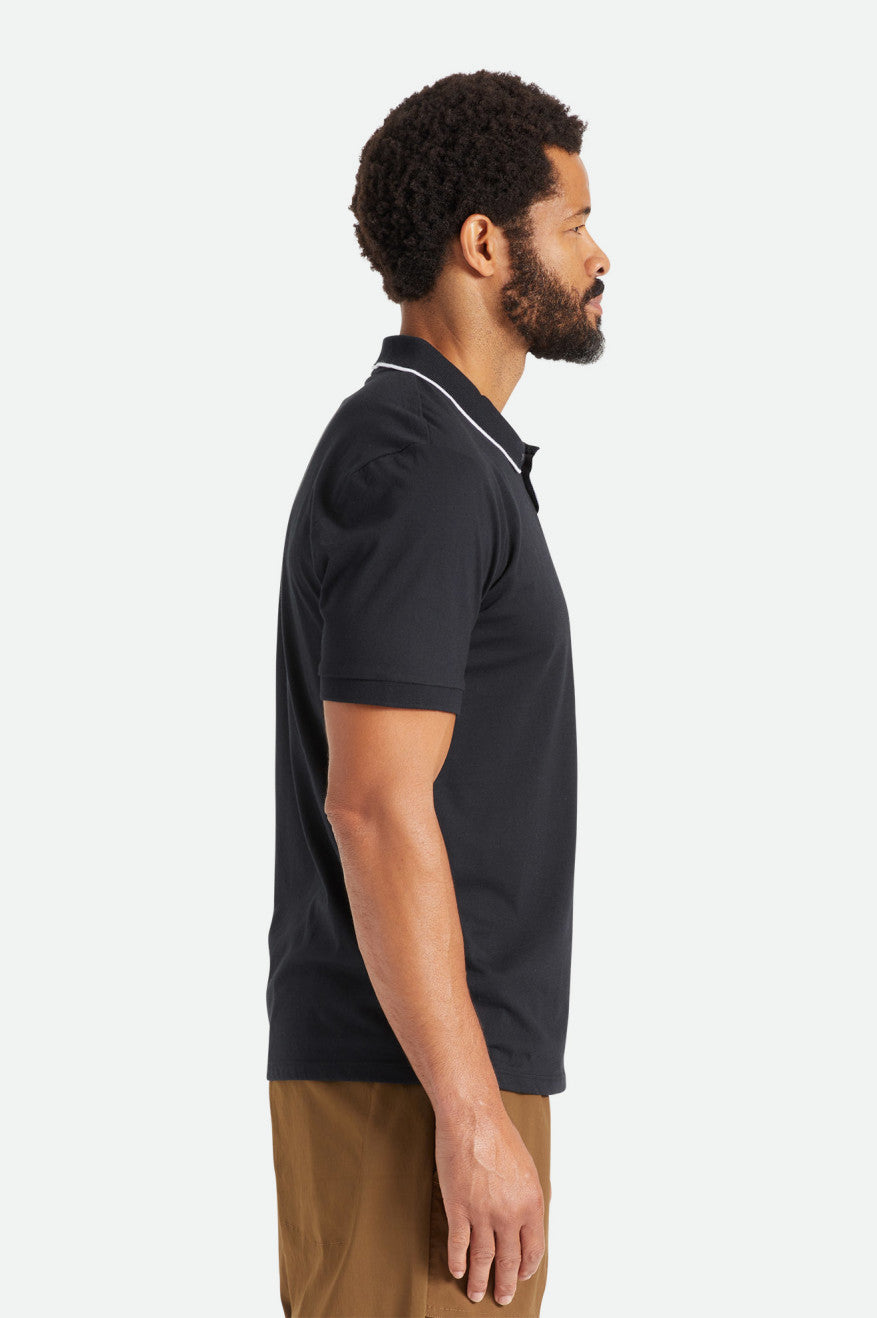 Tricotaje Barbati Brixton Proper S/S Polo Negrii | XKQMA9543