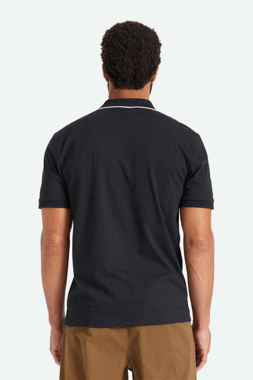 Tricotaje Barbati Brixton Proper S/S Polo Negrii | XKQMA9543